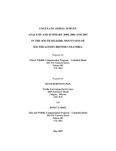 Ungulate Aerial Survey Analysis and Summary