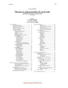 Threats to and protection of coral reefs