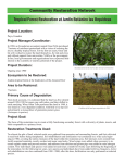 Community Restoration Network Tropical Forest Restoration at