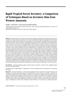 Rapid Tropical Forest Inventory: a Comparison of Techniques Based