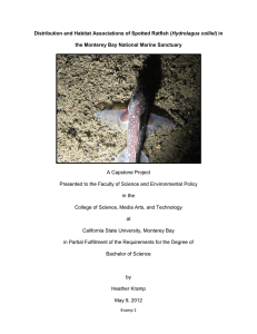 Distribution and Habitat Associations of Spotted Ratfish (Hydrolagus
