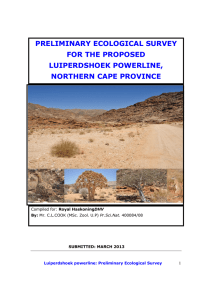 preliminary ecological survey for the proposed luiperdshoek