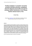 Feeding strategies in sympatric red howler monkeys (Alouatta