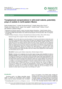 Toxoplasmosis seroprevalence in wild small rodents, potentially