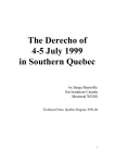 The Derecho of 4-5 July 1999 in Southern Quebec
