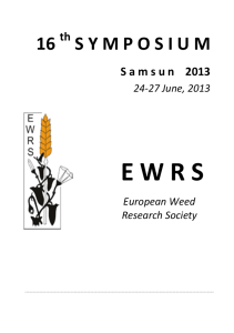 to see them, pdf - 3.0 Mb - European Weed Research Society