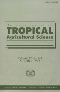 Agricultural Science - Pertanika Journal