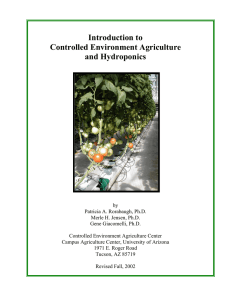 Introduction to Controlled Environment Agriculture and Hydroponics
