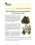 Plant Health Care Recommendations for