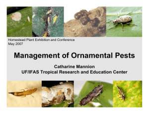 Management of Ornamental Pests
