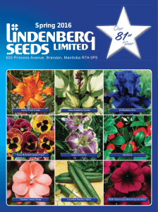 2016 Lindenberg Seeds Catalogue