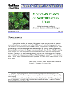 Mountain Plants of Northeastern Utah - Forestry