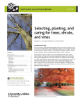 Selecting, planting, and caring for trees, shrubs, and vines