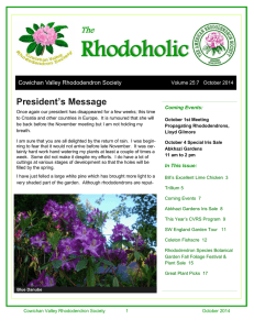 October - Cowichan Valley Rhododendron Society