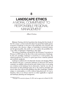 LaNdscaPe ethIcs a moral commitment to responsible regional
