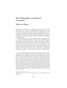 Moral Rationalism and Rational Amoralism