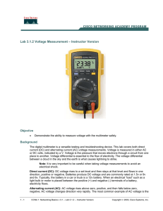 Lab 3.1.2 Voltage Measurement – Instructor Version