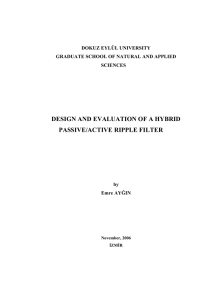 design and evaluation of a hybrid passive/active ripple filter