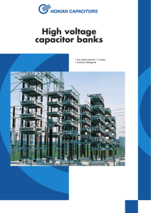 High voltage capacitor banks