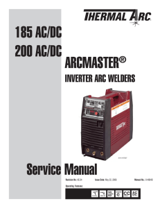 ARCMASTER® 185 AC/DC 200 AC/DC Service Manual