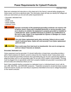 Power Requirements for Cybex Products