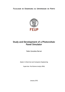 Study and Development of a Photovoltaic Panel Simulator