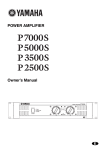 P7000S/P5000S/P3500S/P2500S Owner`s Manual
