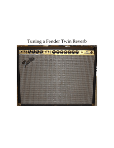 Lee Feder repaired and restored a Fender Twin Reverb Amp