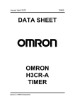 DATA SHEET OMRON H3CR-A TIMER