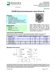 D355B Electroluminescent Lamp Driver IC