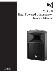 SxA360 Owner`s Manual 1.48 MB - Electro