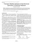 Transient Stability Analysis of Synchronous Generator in Electrical