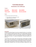 PC2193 Basic Electronics Introduction to the Oscilloscope