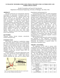 ULTRASONIC MICROHEATERS USING PIEZO-CERAMICS