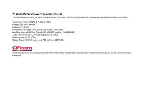 70 Watt AM Shortwave Transmitter Circuit