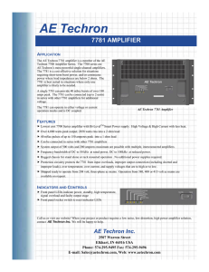 7781 AMPLIFIER AE Techron