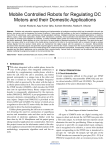 Mobile Controlled Robots for Regulating DC Motors and their