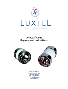 CeraLux Lamp Replacement Instructions