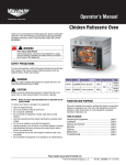 Operator`s Manual Chicken Rotisserie Oven