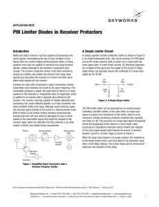 PIN Limiter Diodes in Receiver Protectors