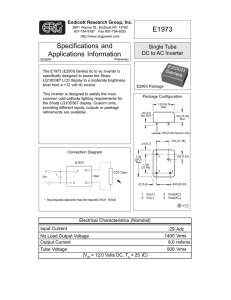 E1973 Dc to Ac Inverter