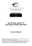 AW-120 DUAL MONO FTT BALANCED POWER AMPLIFIER