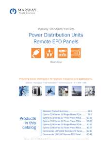 Power Distribution Units Remote EPO Panels