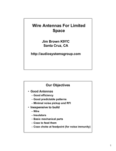 Wire Antennas For Limited Space