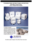 PHASEMASTER® ROTARY PHASE CONVERTERS