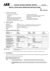 installation and operation instructions