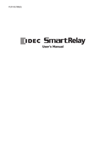 IDEC Smart Relay User Manual - Marshall Wolf Automation, Inc.