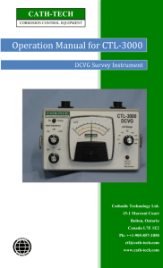 Operation Manual for CTL-3000 - Cath-Tech