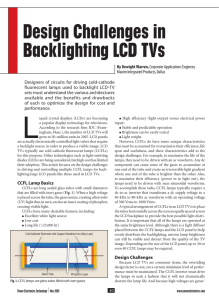 Design Challenges in Backlighting LCD TVs