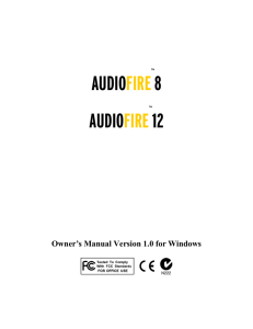 AudioFire Windows Manual